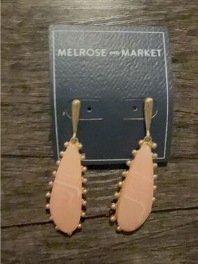 Melrose and Market Pink Teardrop Dangle Earrings